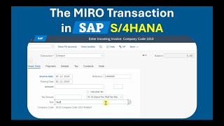 SAP S/4HANA MIRO Transaction | Full Tutorial