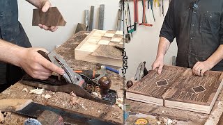 0"How to Create a Masterpiece Backgammon Board from the Heart of Walnut Knots?" 😍💖