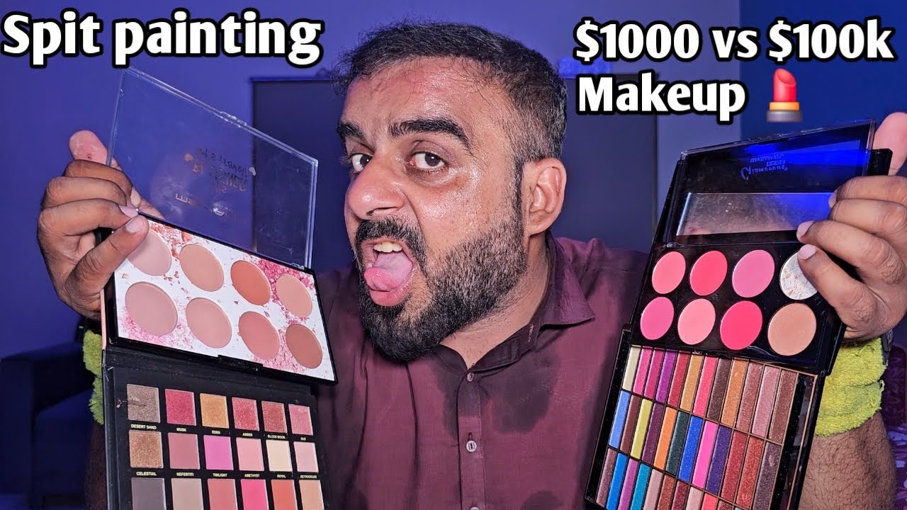 ASMR -  Spit painting $1000 vs $100k Makeup  💄 ( Fast & Aggressive)