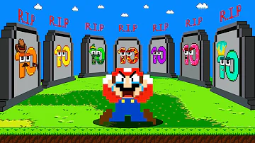 Mario R.I.P All Wonderland Colourful BIG NUMBERS | Mario Sad Story ...Sorry Mario PLEASE COME BACK!