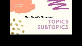 Topics and Subtopics Review