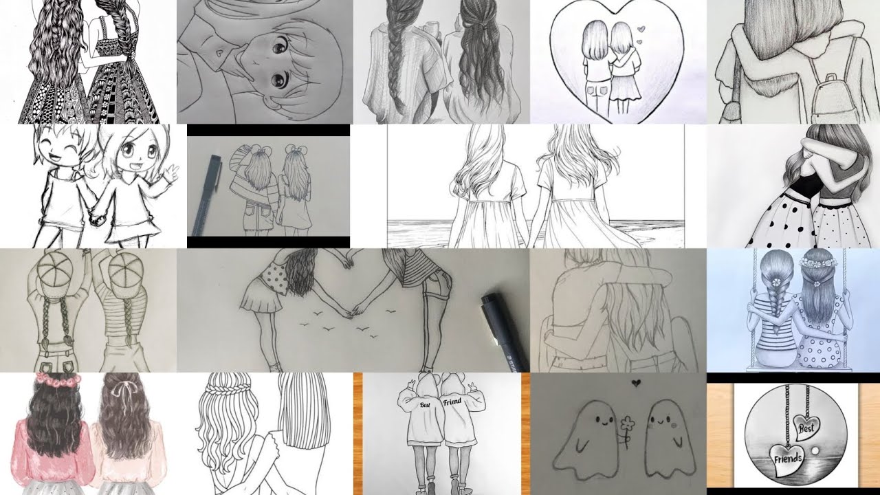 15+ Drawing ideas for friends 