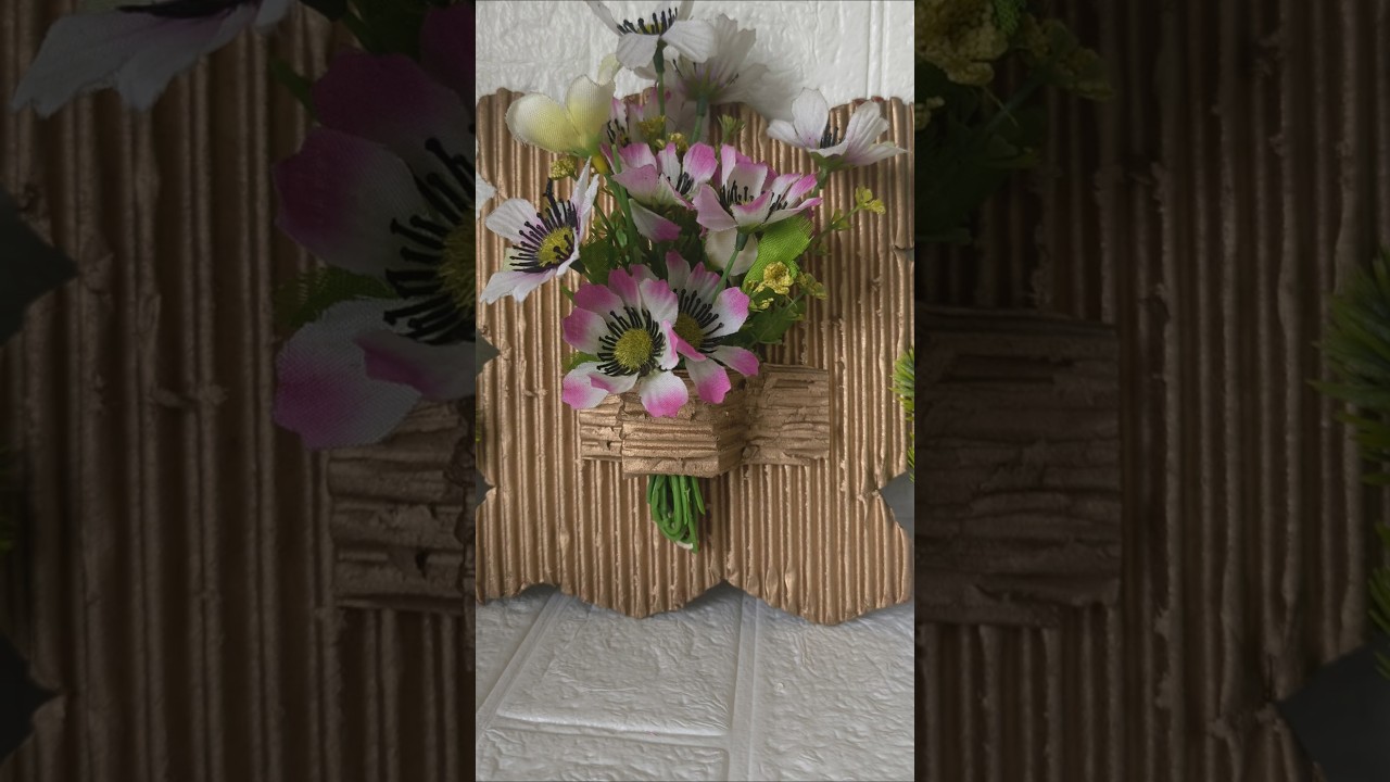 DIY Cardboard Flower Wall Hanging | 🌸