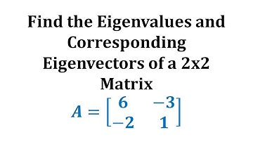 Ex 1: Find the Eigenvalues and Corresponding Eigenvectors of a 2x2 Matrix