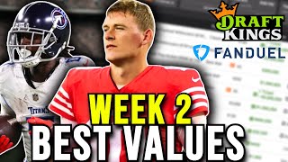 NFL DFS Week 2 Best Value Picks | NFL Draftkings and Fanduel Fantasy Football Strategy