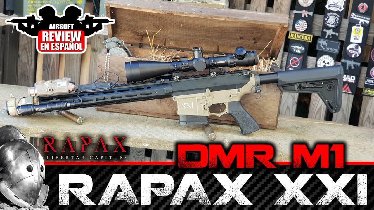 RAPAX M1 XXI DMR SECUTOR REVIEW | Airsoft Review en Español ( Test Shot & Crono )