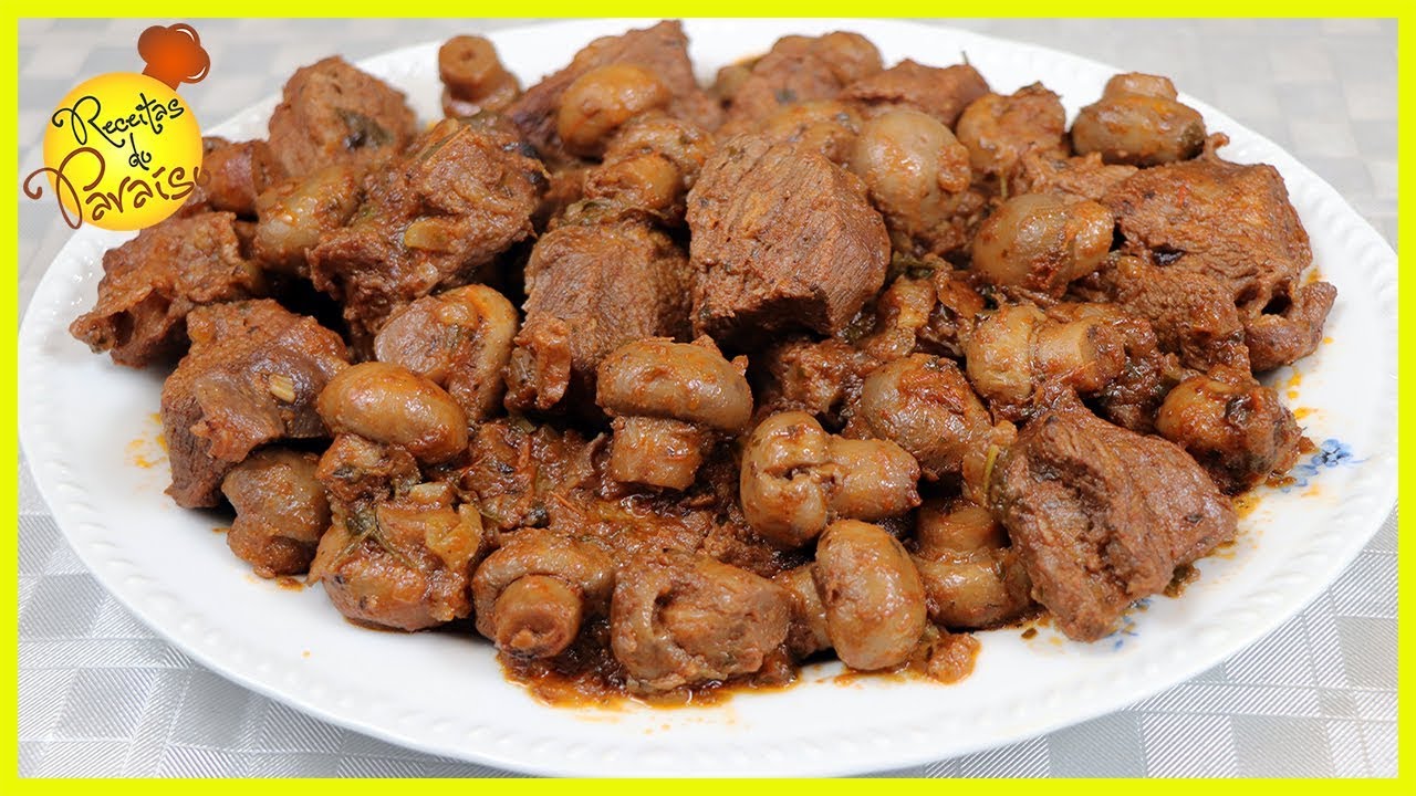 VITELA ESTUFADA COM COGUMELOS | 🍎 