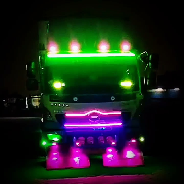 Story WA Truck Hino variasi lampu led