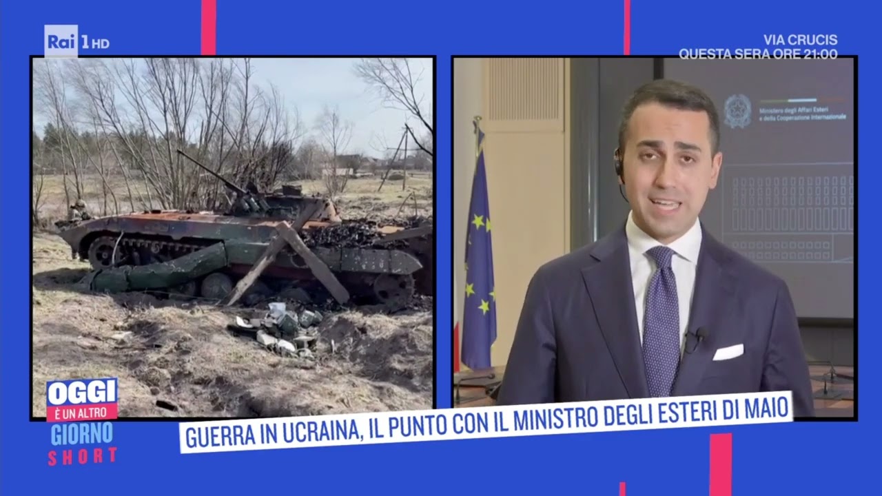 Luigi Di Maio ospite a Oggi è un altro giorno Rai 1 il 15/04/2022