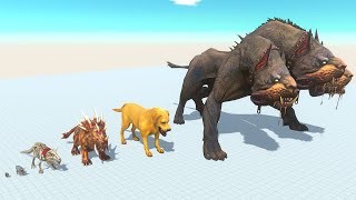 Dog of Evolution VS All Dinosaurs Hellbound Evolution Godzilla X Kong Animal Revolt Battle Simulator