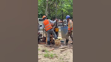 Core drilling soil investigation for construction monument #soilinvestigation