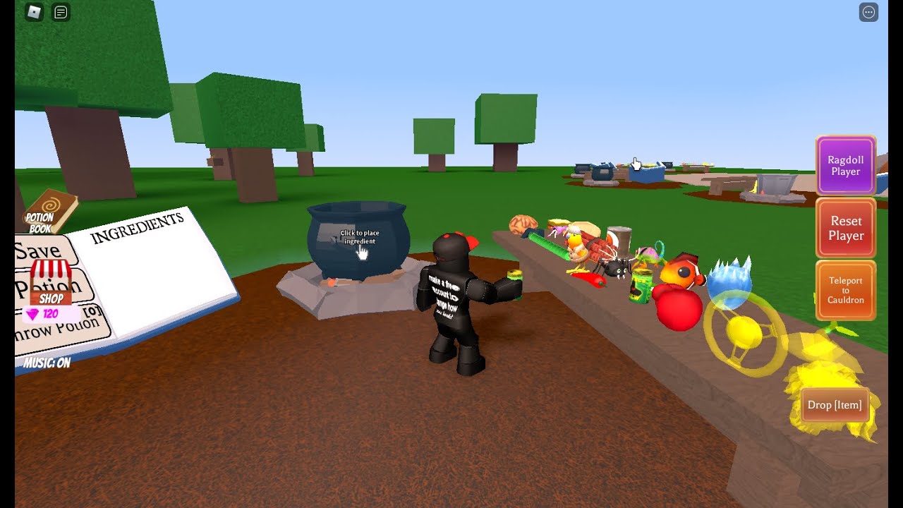 How to make a broom potion in wacky wizards Roblox YouTube