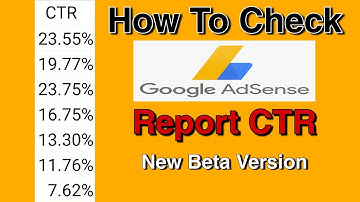 How To Check AdSense Report CTR In New Beta Version Bangla || Daily Adsense Report Check