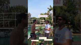 Chris Hemsworth and Liam Hemsworth taking sun 🌞bath