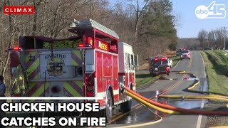Chicken Houses Catch Fire in Climax