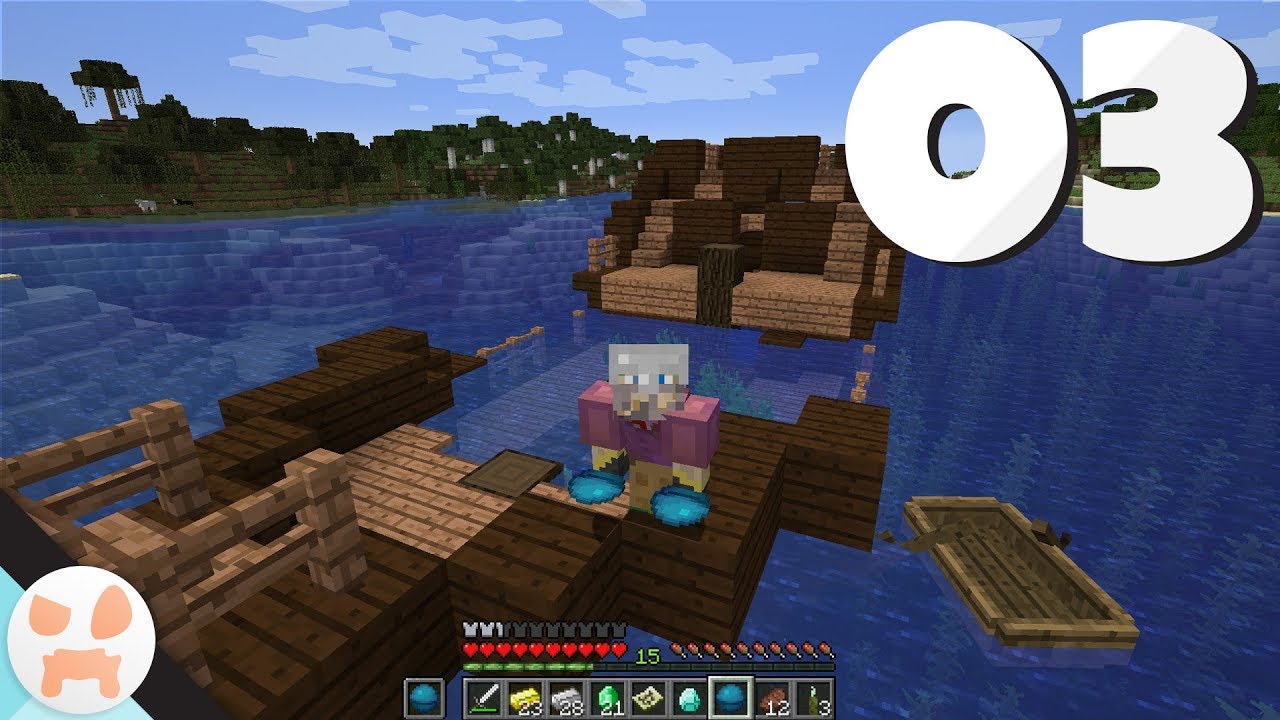 UPDATE AQUATIC TREASURE HUNT! | Minecraft Lets Play 3 - Season 2 Vanilla Minecraft 1.13