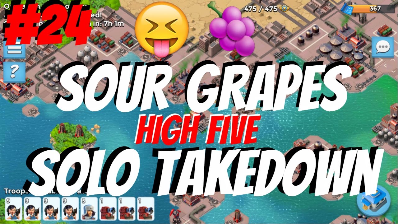 Sour Grapes - High Five Solo Takedown | Boom Beach #24 | MexiGamer puppy paradise