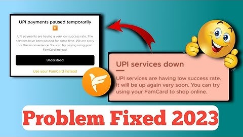 Fampay UPI Payments Paused Temporarily  | Fampay UPI Service Down Problem Fix 2023