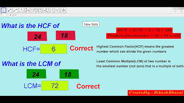 How to find the HCF and LCM using GeoGebra // Created by Bikash Bhusal Badal
