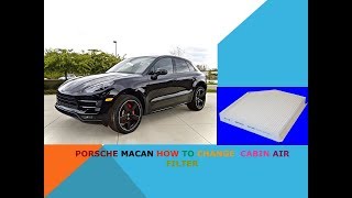 Porsche Macan how to change cabin air filter - YouTube