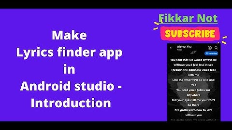 Make Lyrics finder app in Android studio - Introduction