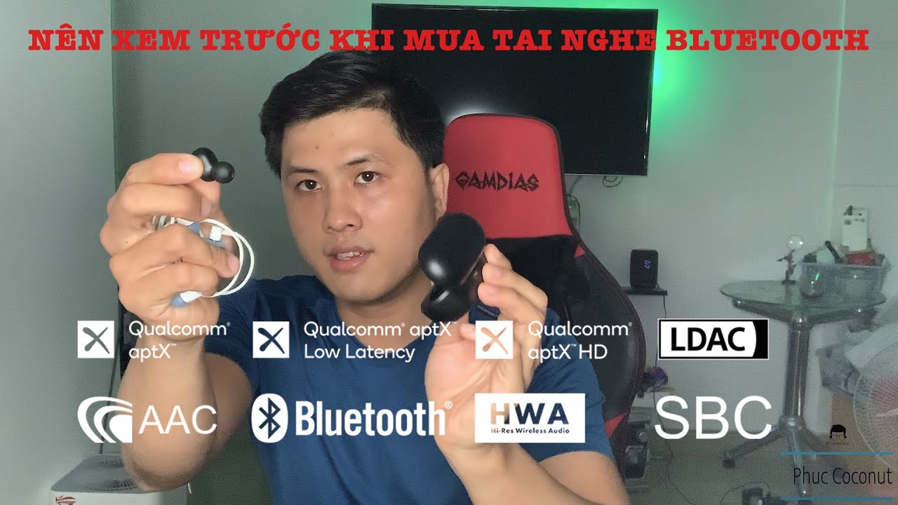 Giải thích codec Bluetooth LDAC aptX AAC SBC khi chọn tai nghe không dây