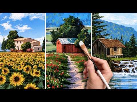 Best of Correa Art | PEACEFUL CABIN | ACRYLIC Painting