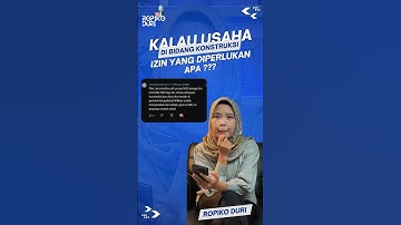 Kalau Usaha di Bidang Konstruksi, Izin Apa Yang Diperlukan? #RopikoDuriChannel #RopikoDuri #NIB #OSS