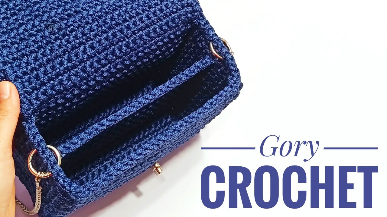 شنطة كروشيه بجزئين من الداخلCrochet bag/Bolso de ganchillo/Bolsa de