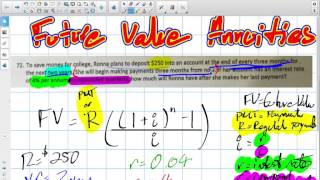 Future Value Annuities Grade 11 Univeristy Lesson 7 4 5 20 16