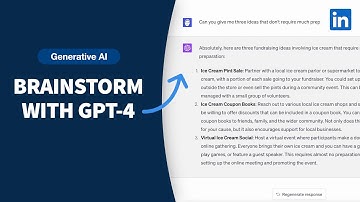 Generative AI Tip - Brainstorm ideas with GPT-4