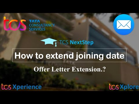 How to Extend  or Reschedule TCS Joining Date |  Write mail for Extention of Joining Date of TCS |