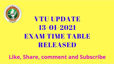 VTU UPDATE : Exam time table released #Shorts