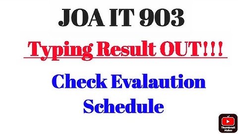 JOA IT 903 Typing Test Result out!! | Typing cut off #JOAIT #joa #joait903 #hpssc