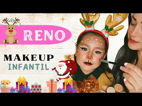 MAQUILLAJE DE RENO PARA NIÑAS / MAKEUP INFANTIL - YouTube