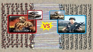 Tesla Conscripts vs Prism Gi's - Red Alert 2