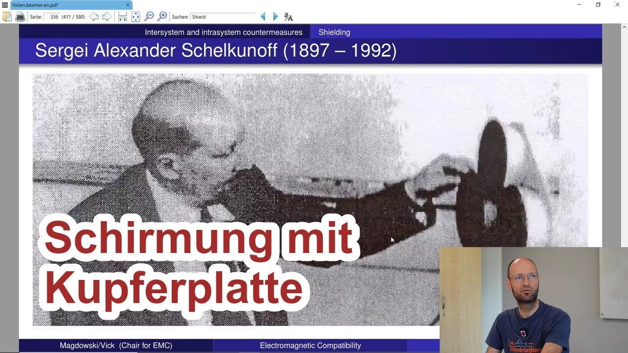 Skintiefe, Wellenimpedanz, Reflexionsfaktor und Transmissionsfaktor einer Kupferplatte zur Schirmung