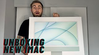 Unboxing my New Green iMAC M1!!