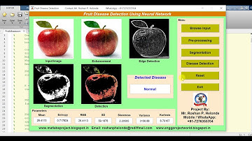 Fruit Disease Detection using Neural Network In Matlab Project Source Code