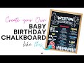 DIY Baby Milestone Chalkboard Sign