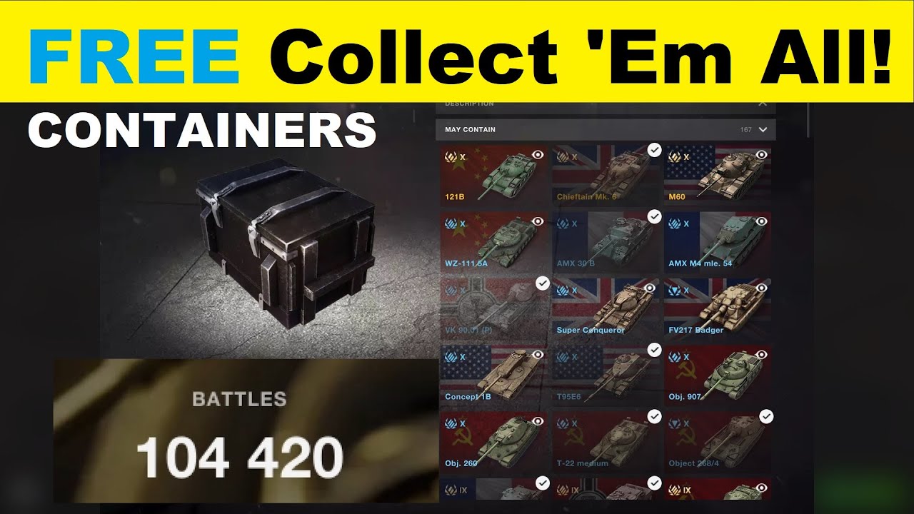 World of Tanks Blitz - Opening Collect 'Em All Containers! (104 420 ...