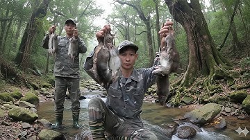 Thăm Bẫy Chuột Rừng Thu Hoạch Cực Khủng Trong Một Buổi Sáng! @samsysot survive in the rain forest