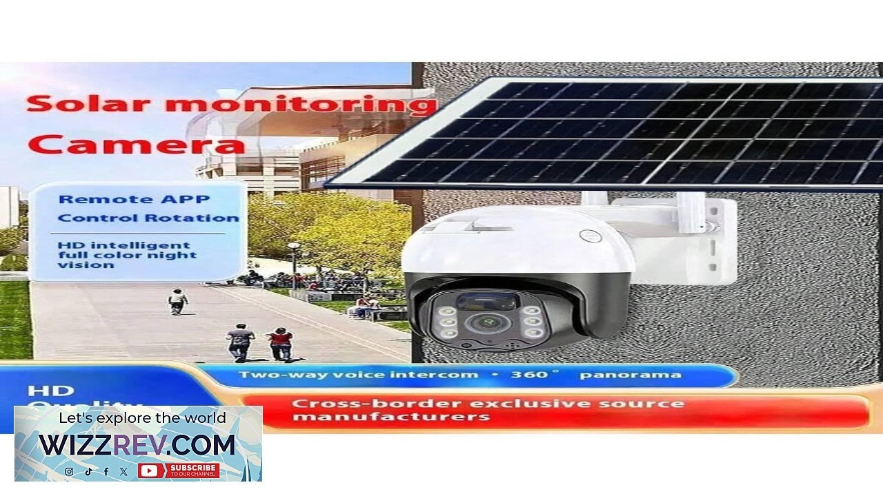 yesido 1080P Wireless Solar Powered WiFi Video Surveillance Camera Solar Panel IP