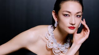 冨永愛、漆黒の世界でクールな表情を披露　MIKIMOTO 新作ハイジュエリーコレクション　「The Japanese Sense of Beauty 日本の美しい色とかたち」