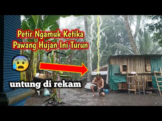 GILA !!! AUTO BERHENTI HUJAN PETIR BADAI SAAT PAWANG HUJAN INI TURUN class=