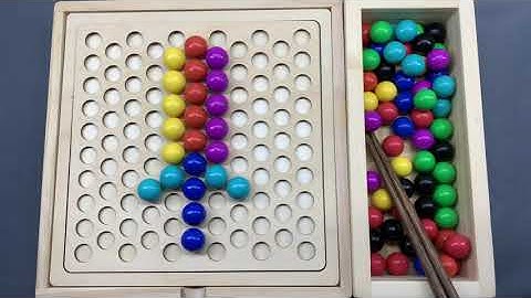 No.16 swords #Challenge Chopsticks to Clip Balls #Color Sorting #Bead puzzle#building blocks