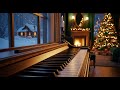 Winter night Piano music Lofi Chill Music to Relax, Study or Sleep! Cabin snowy Fireplace❄️ #piano