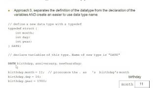 20 C Structs - User Defined Types