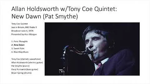 Allan Holdsworth w/Tony Coe Quintet: New Dawn (BBC...