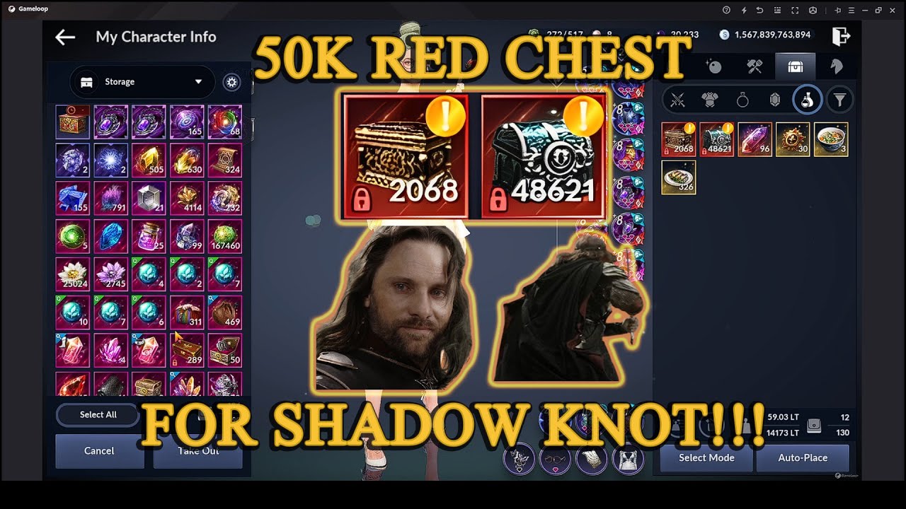 Black Desert Mobile | Opening 50K Red Chest For Shadow Knot
